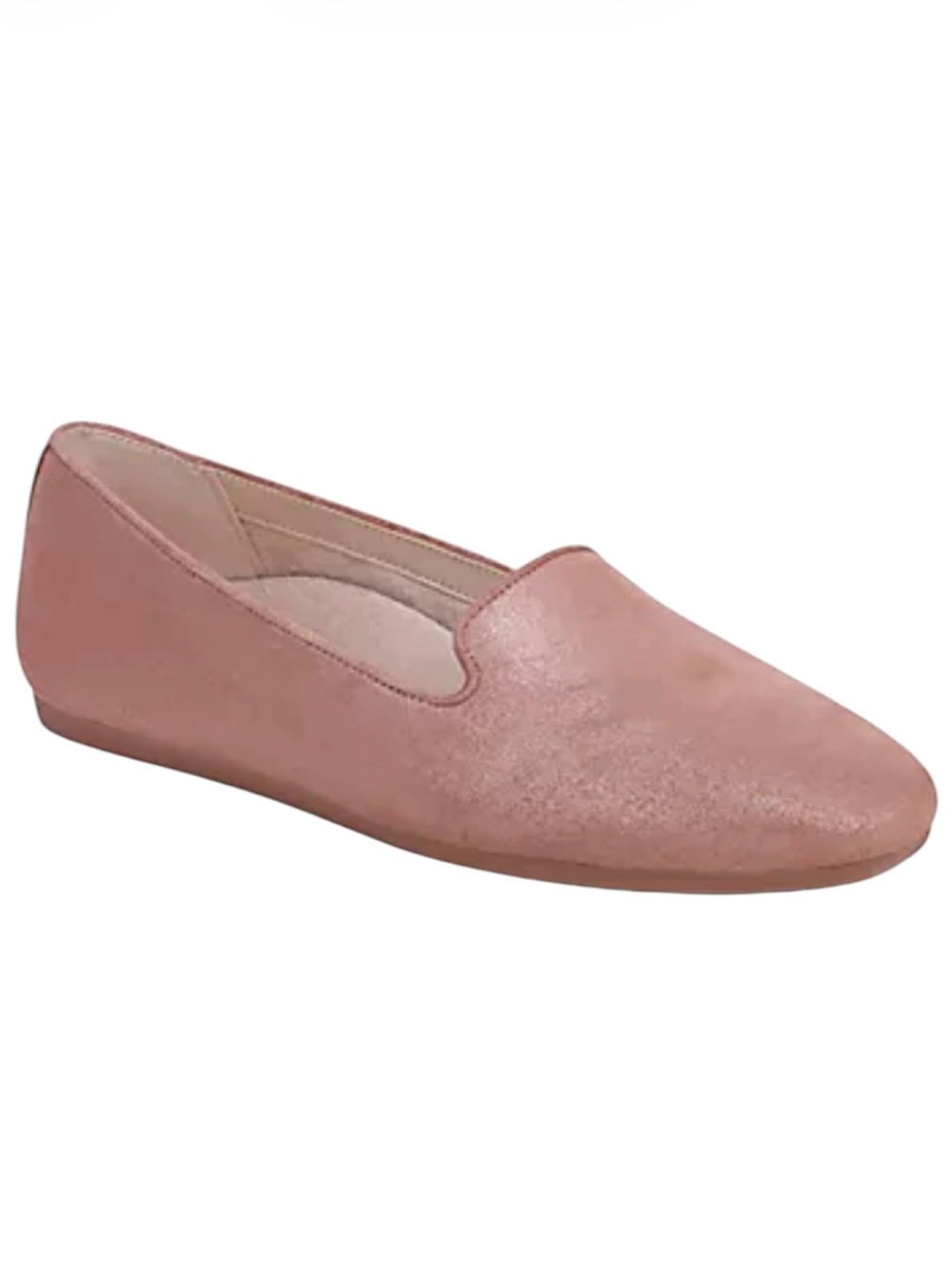 Vionic Vio Motion Coral Rose Metallic Leather Slip On Flats Size 6.5 NEW